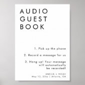 Modernes Minimalistisches Gästebuch Hochzeitszeich (Vorne)