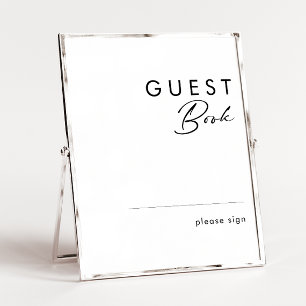 Modernes Minimalistisches Gästebuch-Schild Poster