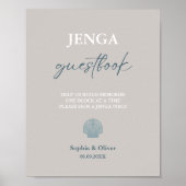 Modernes Minimalistisches Gästebuchsigniko Wedding Poster (Vorne)
