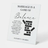 Modernes Minimalistisches Gästebuchsigniko Wedding Sockelschild (Vorderseite)