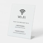 Modernes, Minimalistisches Gästehaus mit WLAN Sockelschild (Vorderseite)