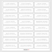 Modernes, minimalistisches Gästeschild Aufkleber (Blatt)