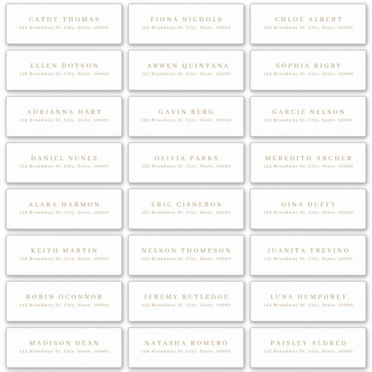 Modernes, minimalistisches Gästeschild Aufkleber (Vorderseite)