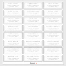 Modernes, minimalistisches Gästetikett