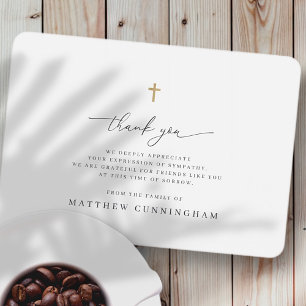 Modernes Minimalistisches Gedächtniskreuz Dankeskarte