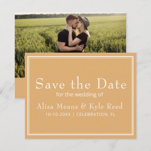 Modernes Minimalistisches, gelbes Foto an der Gren (Vorne/Hinten)