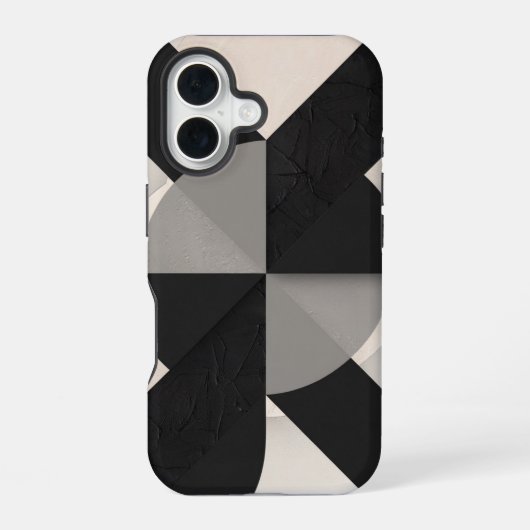 Modernes minimalistisches geometrisches Design iPhone 16 Hülle (Rückseite)