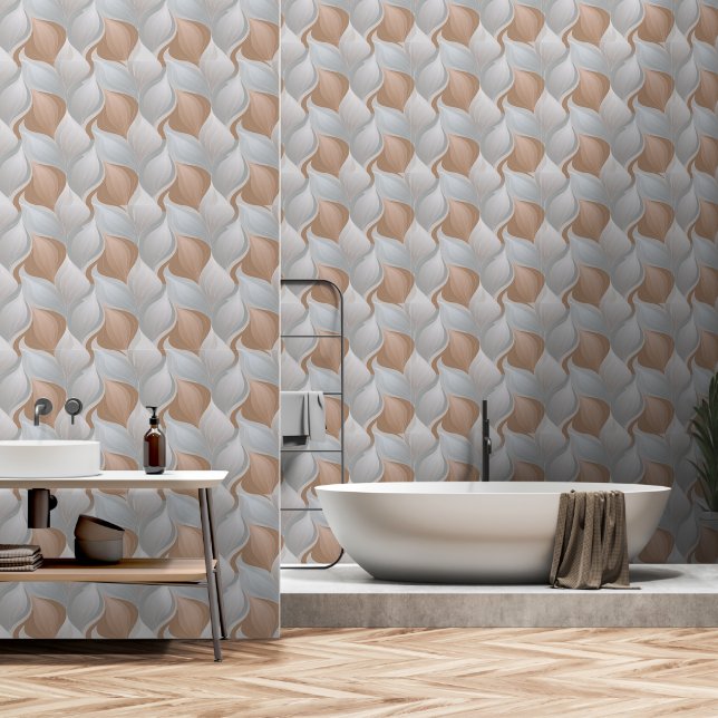 Modernes Minimalistisches geometrisches Tapete (Badezimmer)