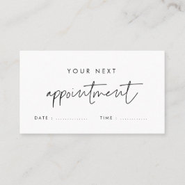 Modernes, minimalistisches Geschäft Terminkarte