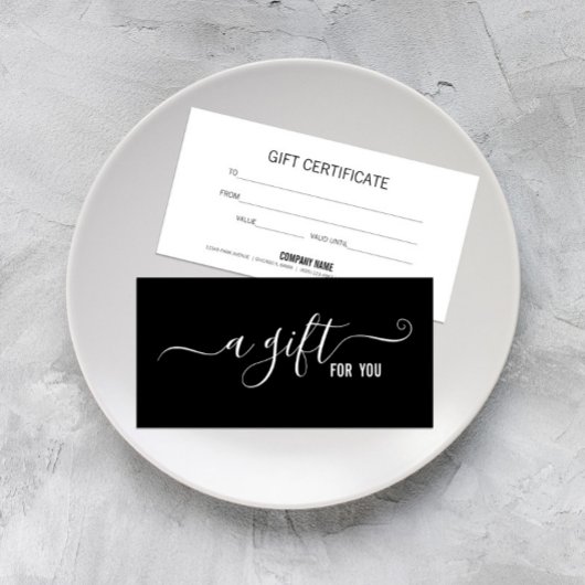 Modernes Minimalistisches Geschenkzertifikat für s