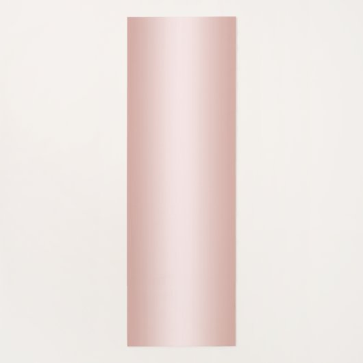Modernes Minimalistisches Girly-Rose-Gold-Logo Yogamatte (Rückseite)