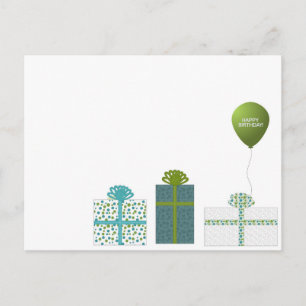 Modernes Minimalistisches Glück zum Geburtstag Postkarte