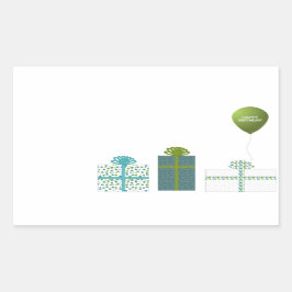 Modernes Minimalistisches Glück zum Geburtstag Rechteckiger Aufkleber