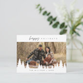 Modernes Minimalistisches, glücklicher Urlaub, fam Postkarte (Stehend Vorderseite)