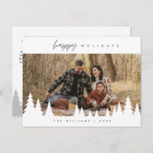 Modernes Minimalistisches, glücklicher Urlaub, fam Postkarte (Vorne/Hinten)