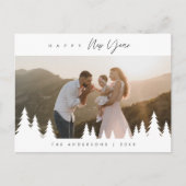 Modernes Minimalistisches, glückliches New Year Fa Postkarte (Vorderseite)