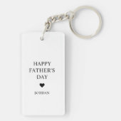 Modernes Minimalistisches glückliches väterliches Schlüsselanhänger (Rückseite)