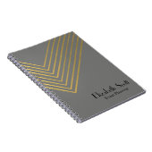 Modernes Minimalistisches Gold Geometric Design Jo Notizblock (Rechte Seite)