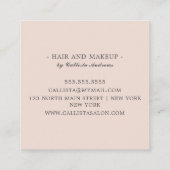 Modernes Minimalistisches Gold Glitzer Einfaches M Quadratische Visitenkarte (Rückseite)