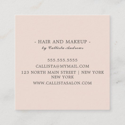 Modernes Minimalistisches Gold Glitzer Einfaches M Quadratische Visitenkarte (Rückseite)