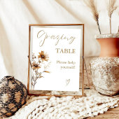 Modernes Minimalistisches Gold Grabtisch Poster