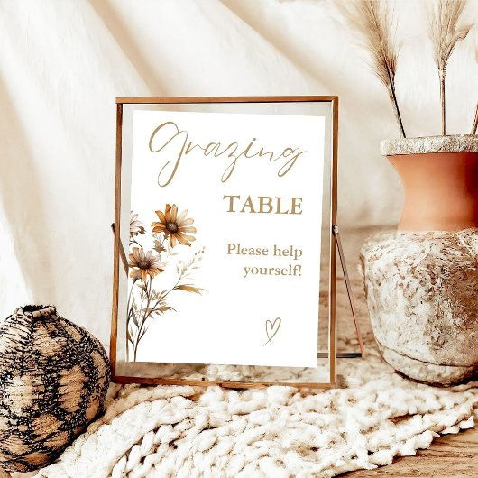 Modernes Minimalistisches Gold Grabtisch Poster