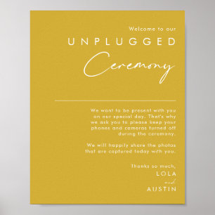 Modernes Minimalistisches Goldplakat ohne Stecker Poster