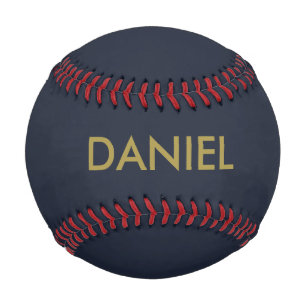 Modernes minimalistisches Goldtext Navyblau Baseball