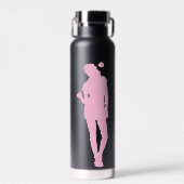 Modernes Minimalistisches Golfer Monogramm Trinkflasche (Vorne)