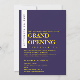 Modernes Minimalistisches Grand Opening mit Gold & Einladung