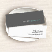 Modernes Minimalistisches Grau Mini Visitenkarte