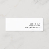 Modernes Minimalistisches Grau Mini Visitenkarte (Rückseite)