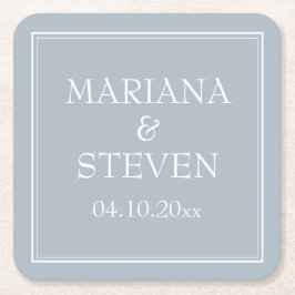 Modernes Minimalistisches Grau Rechteckiger Pappuntersetzer