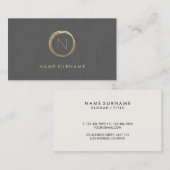 Modernes Minimalistisches graues elegantes Visitenkarte (Vorne/Hinten)