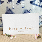 Modernes Minimalistisches Grauleder Beruflich Visitenkarte