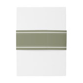 Modernes Minimalistisches Grün Einladungsbanderole (Rückseitenbeispiel)