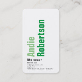 Modernes Minimalistisches Grün Visitenkarte