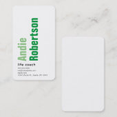 Modernes Minimalistisches Grün Visitenkarte (Vorne/Hinten)
