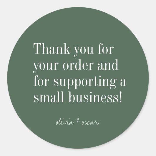 Modernes Minimalistisches Grün Weißes Editable Vie Runder Aufkleber (Vorderseite)