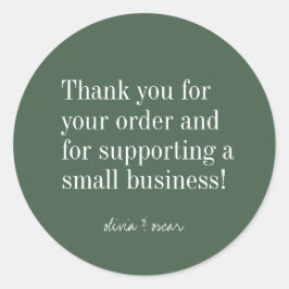 Modernes Minimalistisches Grün Weißes Editable Vie Runder Aufkleber