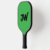 MODERNES MINIMALISTISCHES GRÜNES MONOGRAMM PICKLEBALL SCHLÄGER (Links)