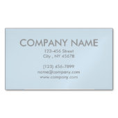 modernes, Minimalistisches, gürtelfarbenes Eis Magnetische Visitenkarte (Vorderseite)