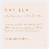 Modernes, minimalistisches Gütesiegel Quadratischer Aufkleber (Vorderseite)