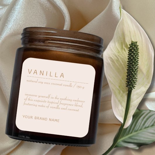 Modernes, minimalistisches Gütesiegel Quadratischer Aufkleber