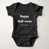 Modernes Minimalistisches Halloween - Personalisie Baby Strampler (Vorderseite)