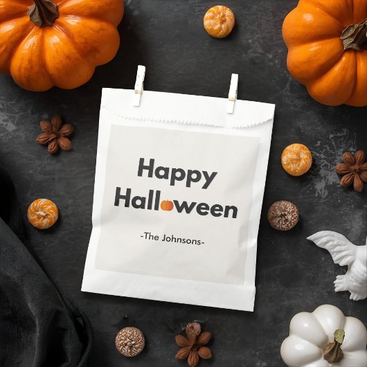 Modernes Minimalistisches Halloween - Personalisie Geschenktütchen