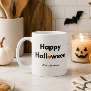 Modernes minimalistisches Halloween – Personalisie Kaffeetasse