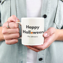 Modernes Minimalistisches Halloween - Personalisie Kaffeetasse
