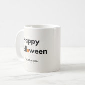 Modernes Minimalistisches Halloween - Personalisie Kaffeetasse (Vorderseite Links)