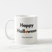 Modernes Minimalistisches Halloween - Personalisie Kaffeetasse (Links)
